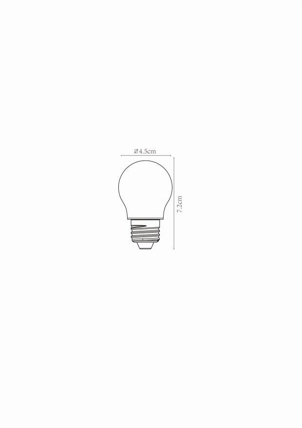 Ampoule LED E27 à filament transparente, 4 W | Lucide