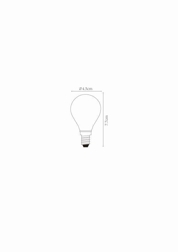 Ampoule LED E14 sphérique à filament, 4 W | Lucide