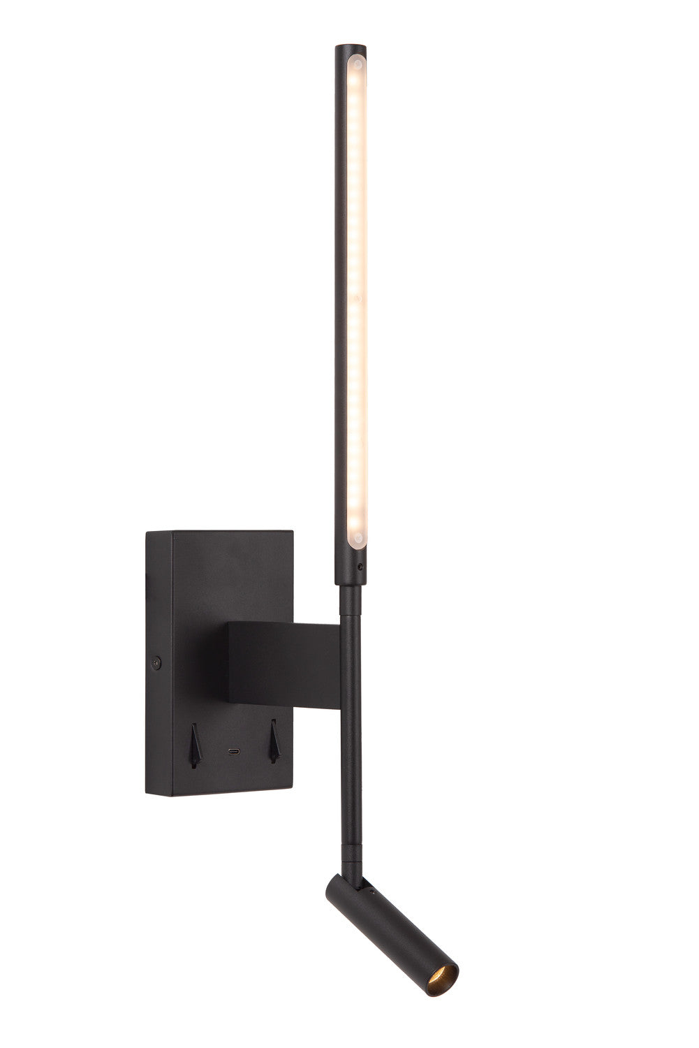 Applique murale Finan noire, H 56,2 cm