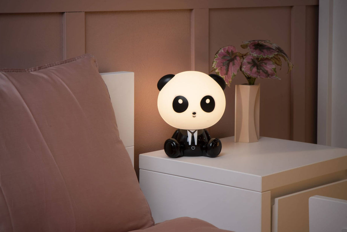 Lampe à poser Dodo Panda noire et blanche
