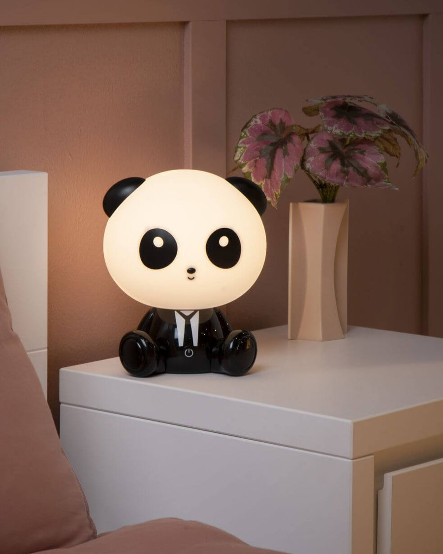 Lampe à poser Dodo Panda noire et blanche
