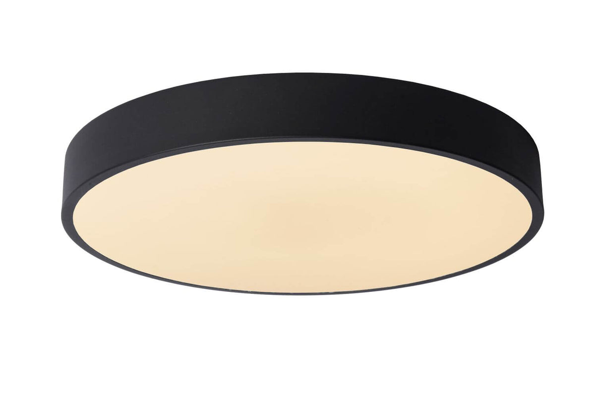 Autre angle rapproché montrant le bandeau noir et la coupole opaline ivoire