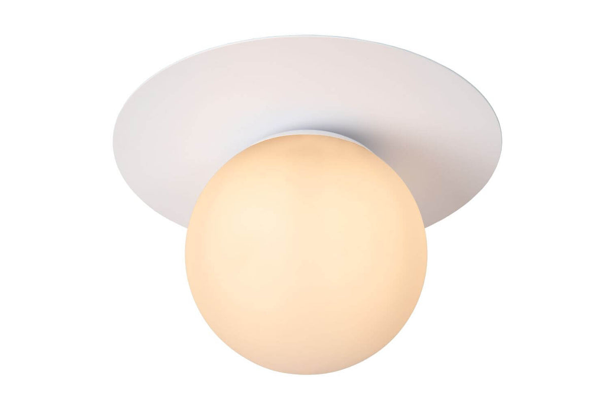 Plafonnier Tricia blanc, verre