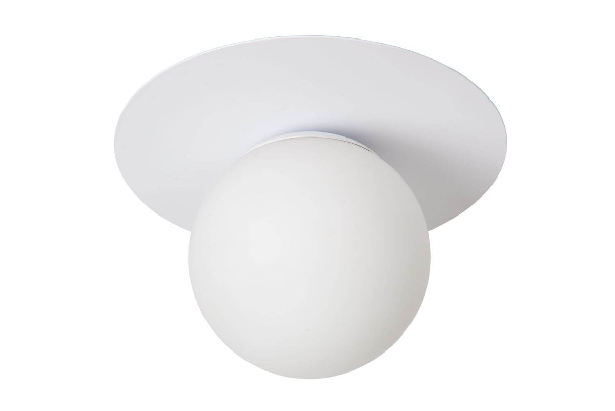 Plafonnier Tricia blanc, verre
