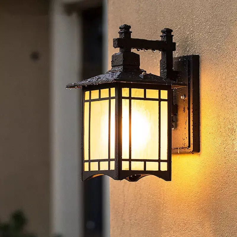 Luminaire Extérieur Japonnais | ZenEclat - Designix Applique murale extérieur Noir