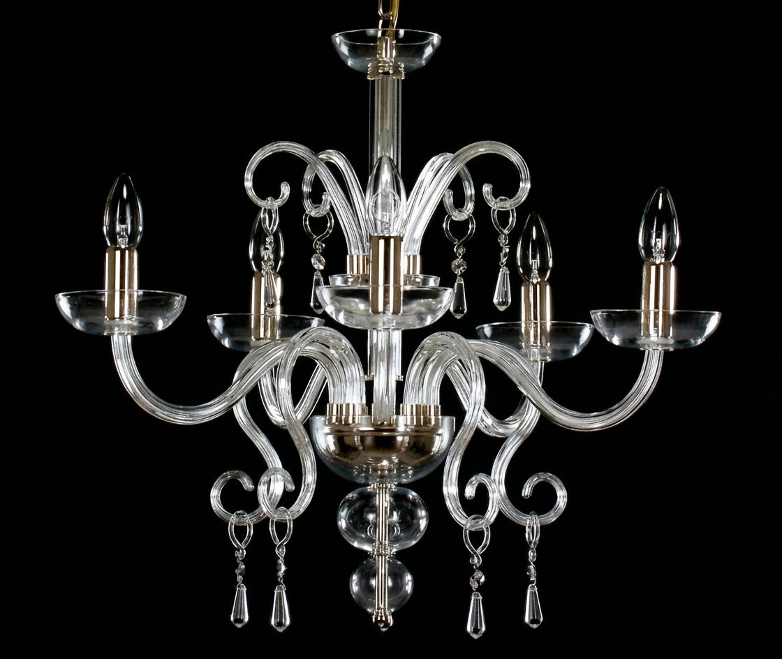 Lustre en verre transparent AL058