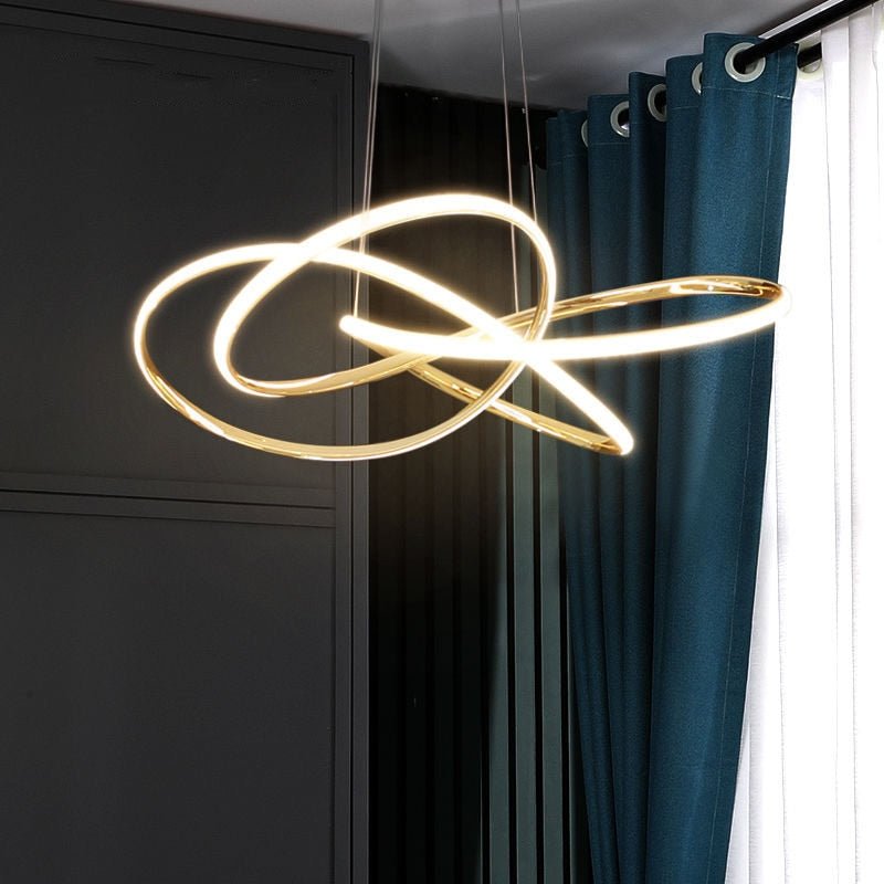 Lustre Art Deco Moderniste | Yalo - Designix Lustre Or 80 cm