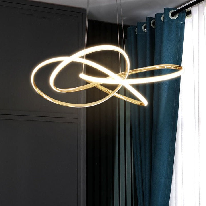 Lustre Art Deco Moderniste | Yalo - Designix Lustre Or 80 cm