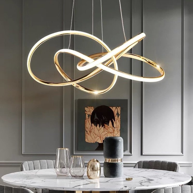 Lustre Art Deco Moderniste | Yalo - Designix Lustre Or 80 cm