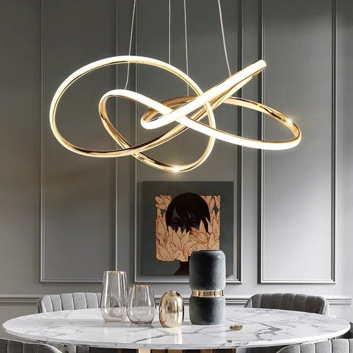 Lustre Art Deco Moderniste | Yalo - Designix Lustre Or 80 cm