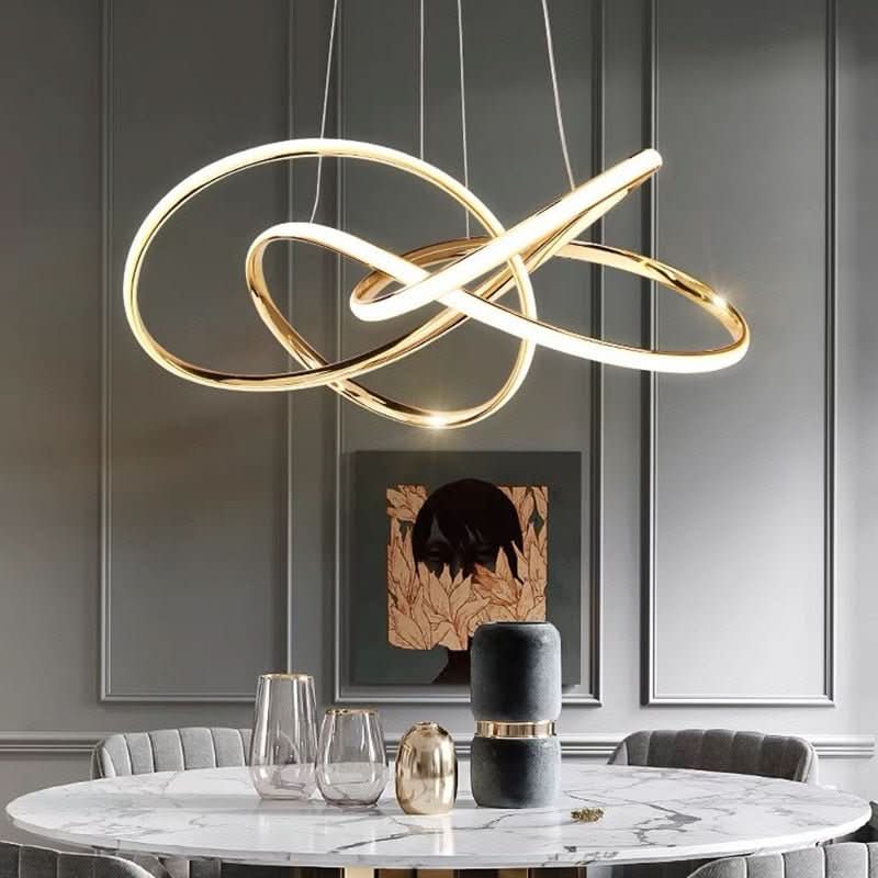 Lustre Art Deco Moderniste | Yalo - Designix Lustre Or 80 cm