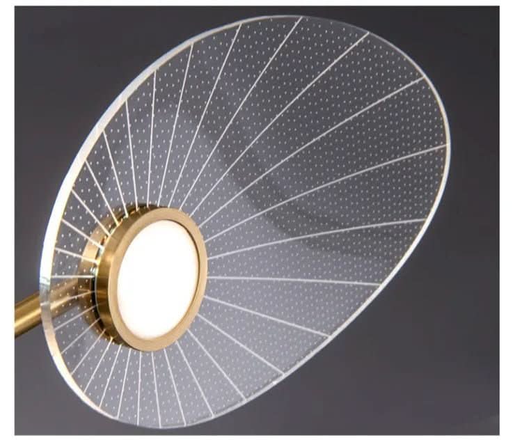 Lustre Blanc Doré | Aira - Designix Lustre Or 10 Feuilles