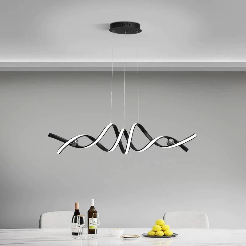 Lustre Contemporain | Hira - Designix Lustre Noir