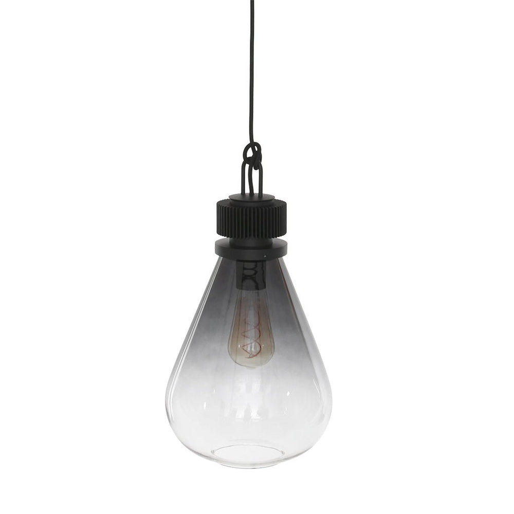 Lustre Design Noir Verre Fumé | Maro - Designix Lustre