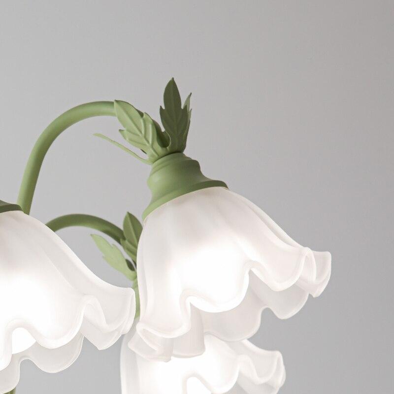 Lustre en Verre Vintage | Luminosité Harmonique - Designix Lustre Vert | 8 Ampoules Blanc Chaud