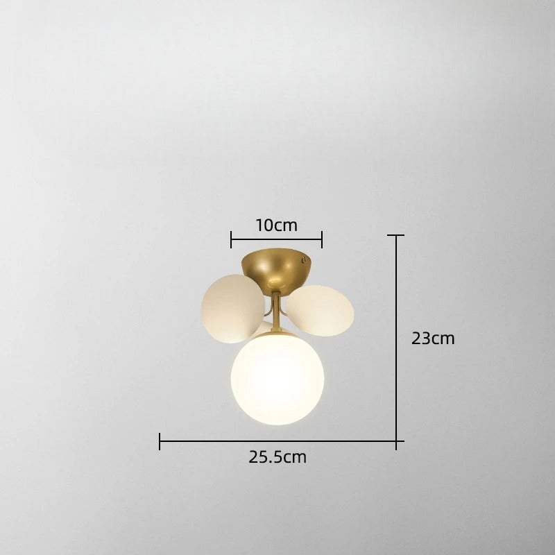 Lustre Fleurs Boule | Luminéa Flore | Designix - Lustre Blanc | 1 Lampe Blanc Chaud (3000K)  - https://designix.fr/