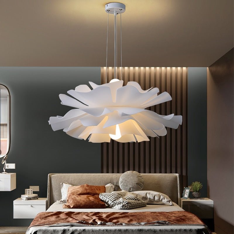 Lustre Pétale | Sile - Designix Lustre Blanc 80 cm