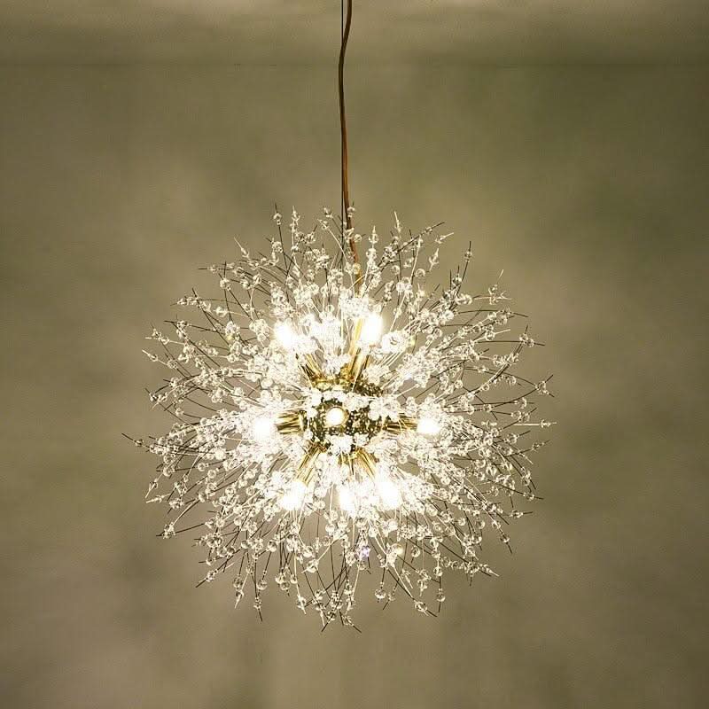 Lustre Pissenlit | Luxe Astral - Designix Lustre Argent | Diamètre 55cm Blanc Chaud