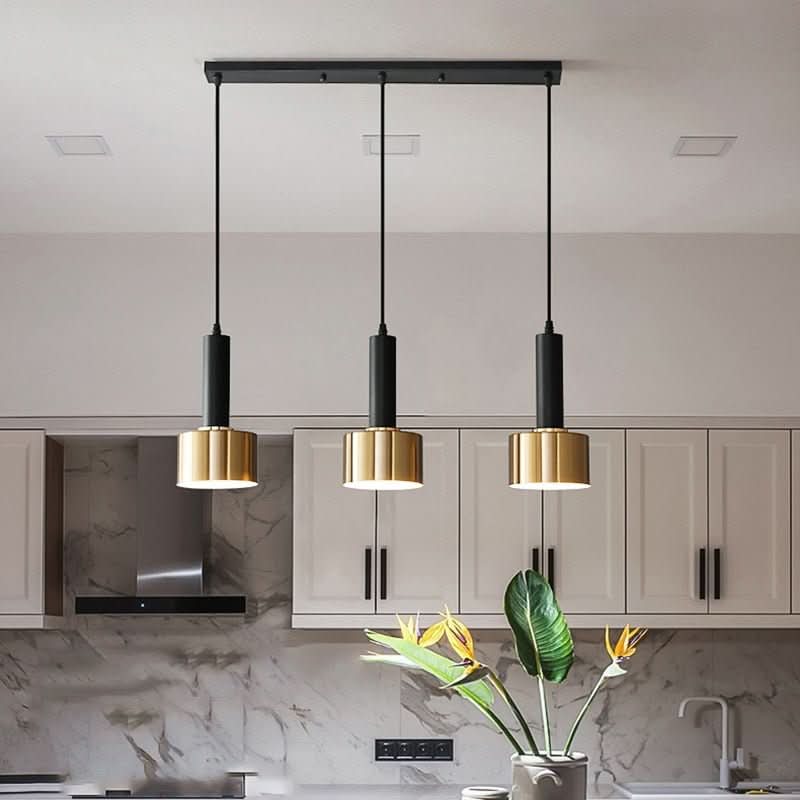 Lustre Plafond | Tira - Designix Lustre Noir/Or Ligne