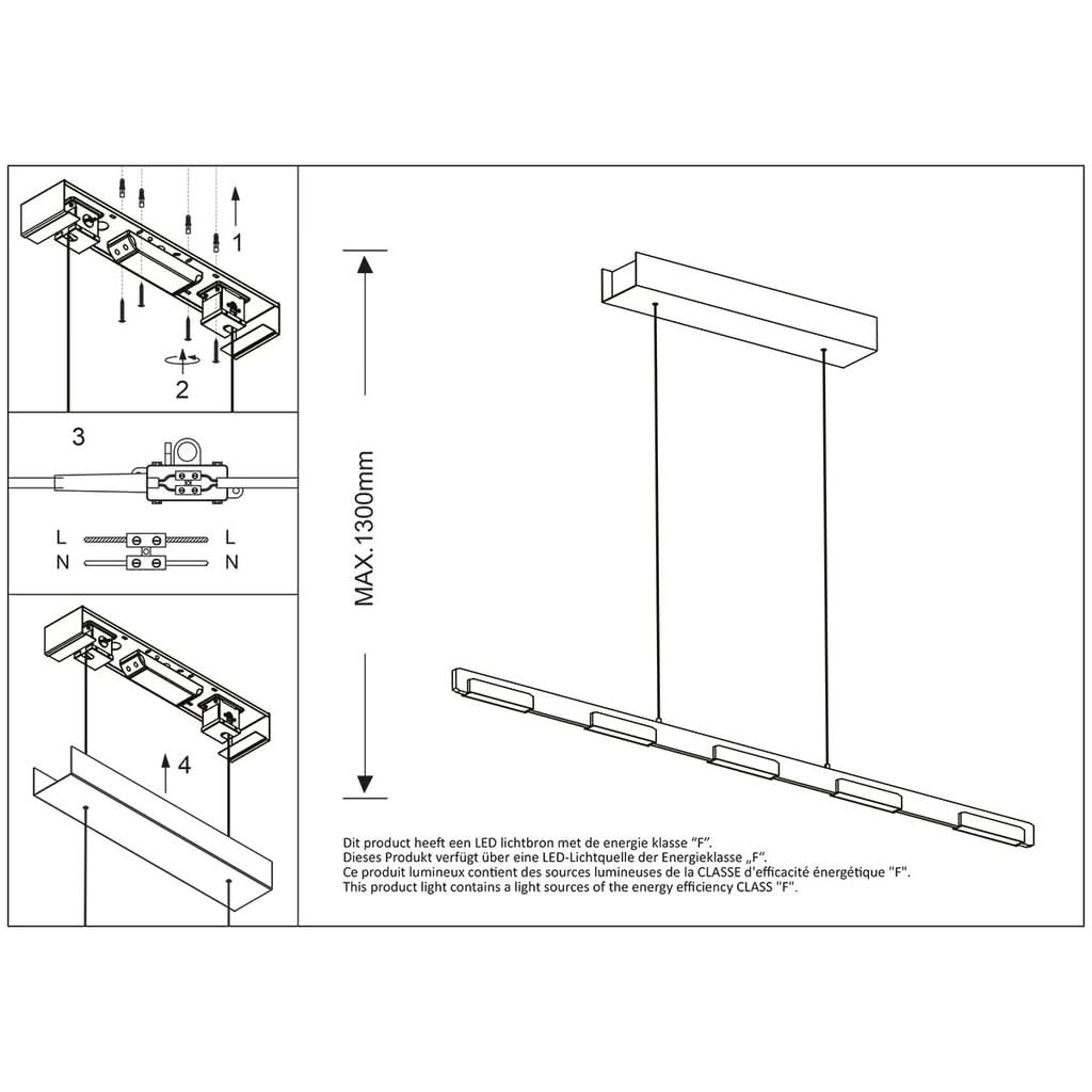 Lustre Suspendu Acier Moderne | Faro - Designix Suspension Luminaire