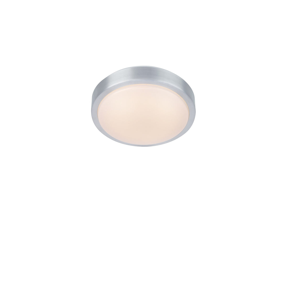 Plafonnier de salle de bain Moon LED en aluminium et verre blanc