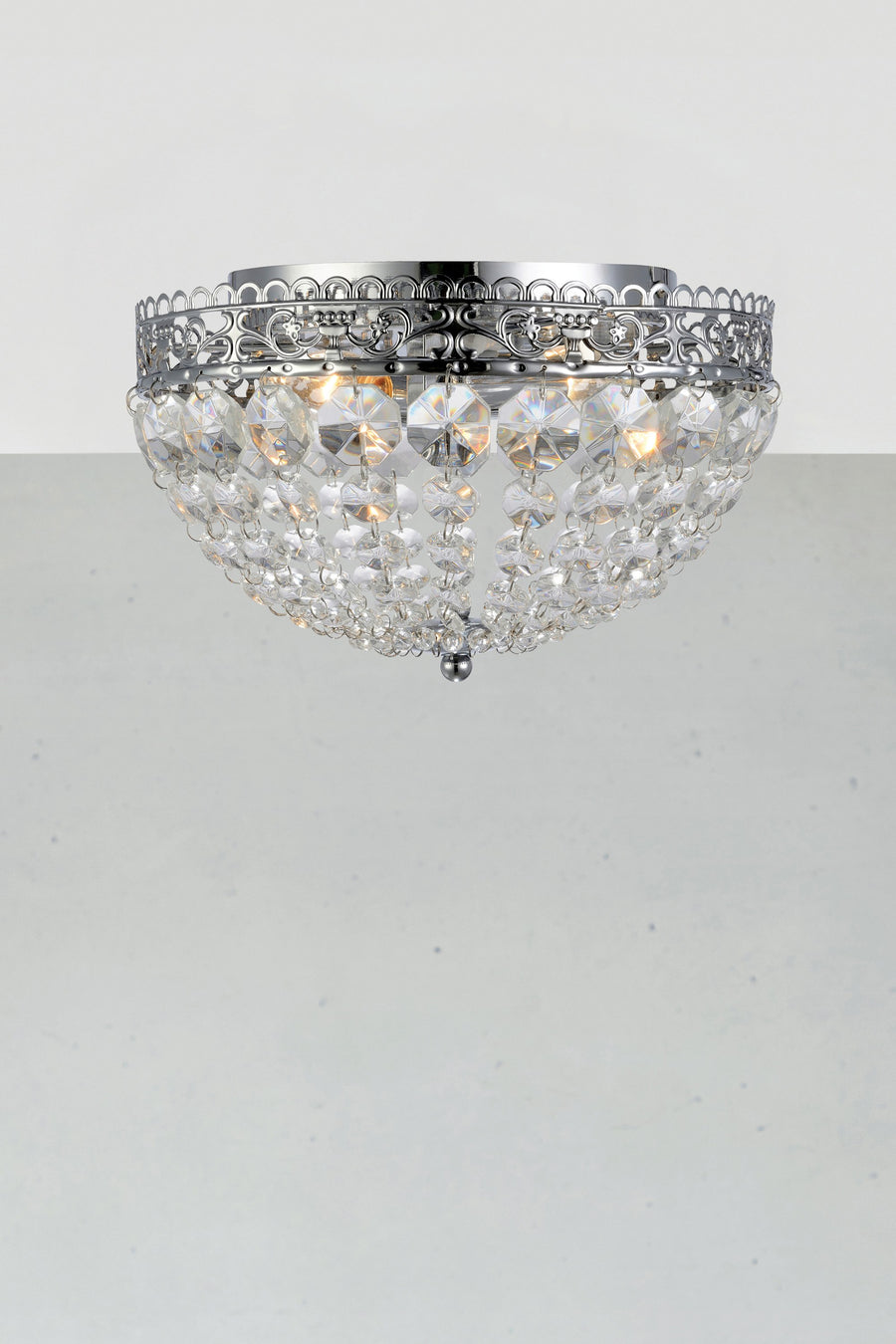 Plafonnier Saxholm 2 lumières en cristal