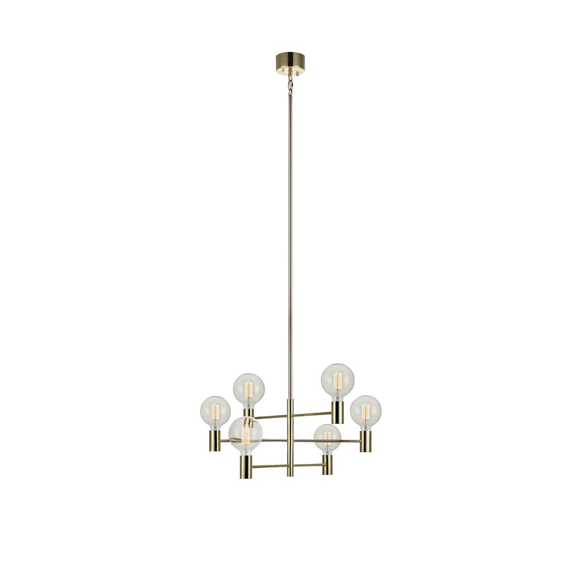 Lustre Capital 6 lumières en laiton