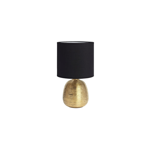 Lampe à poser Oscar en céramique dorée et noire