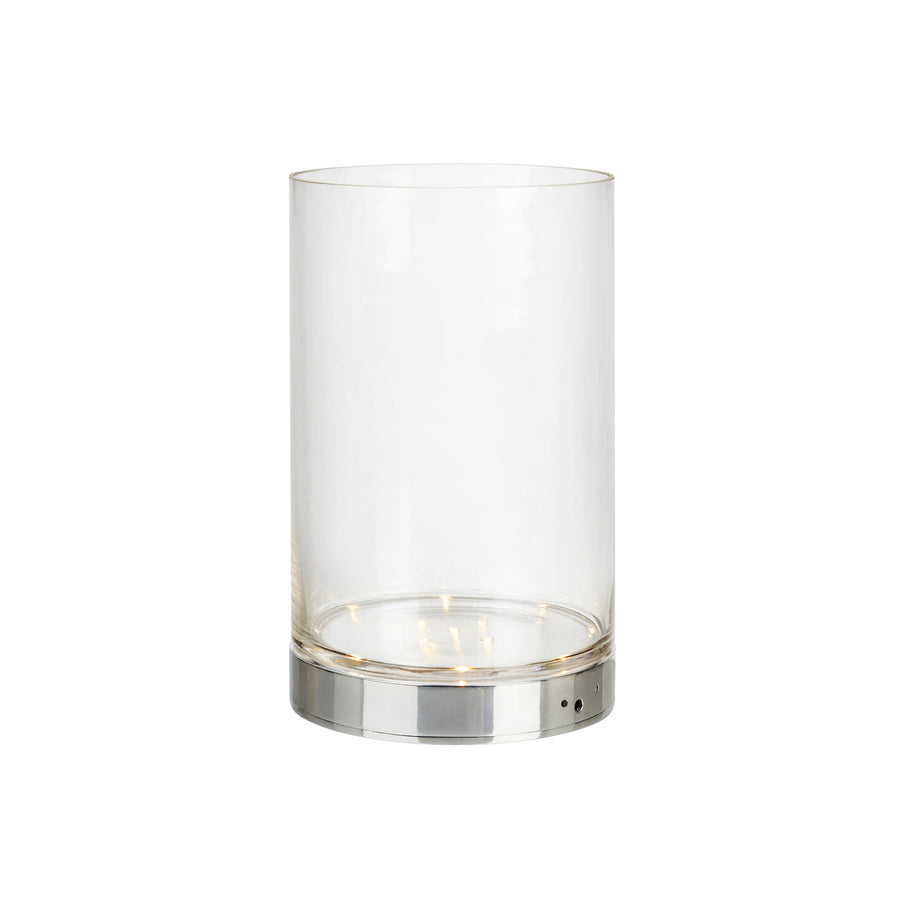 Lampe à poser Bouquet chromée et verre transparent