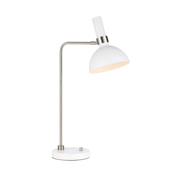 Lampe à poser Larry blanche et acier