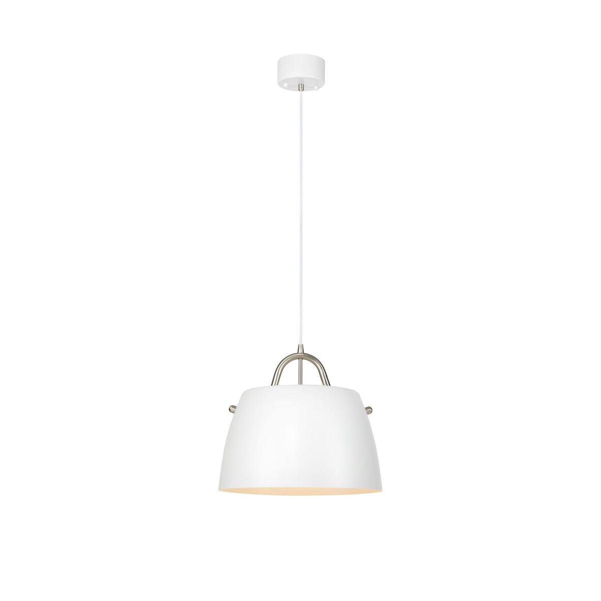 Suspension Spin blanche et acier