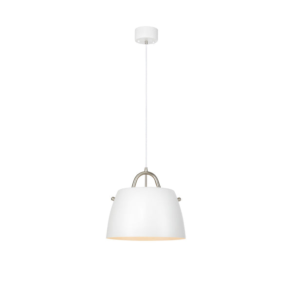 Suspension Spin blanche et acier