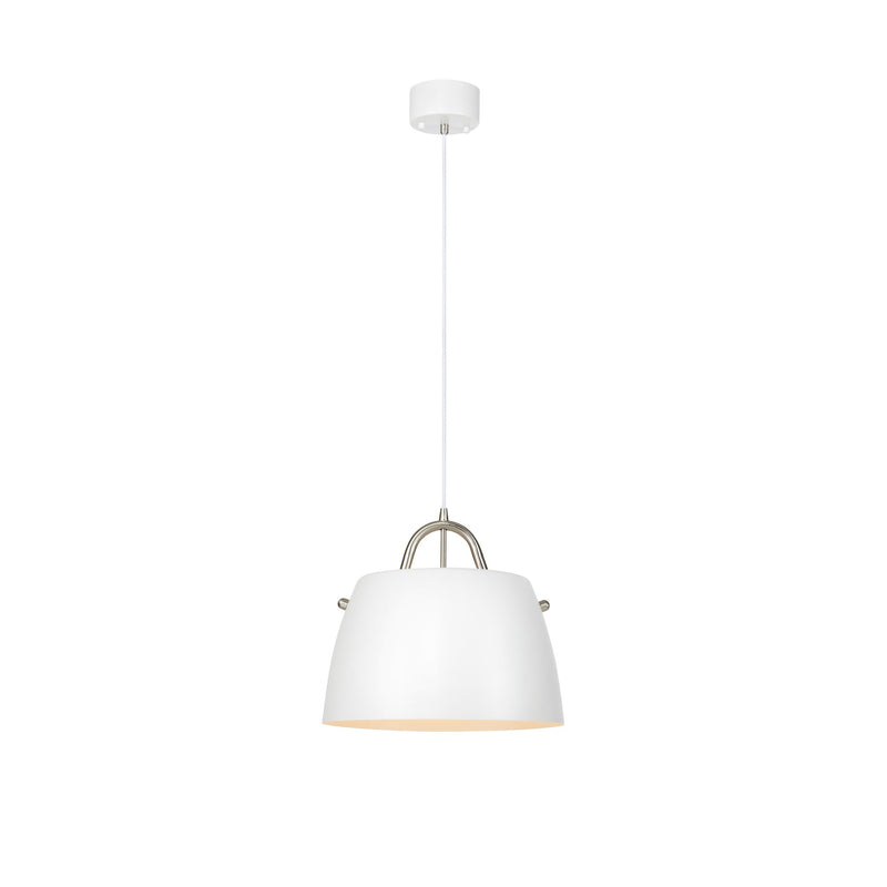 Suspension Spin blanche et acier