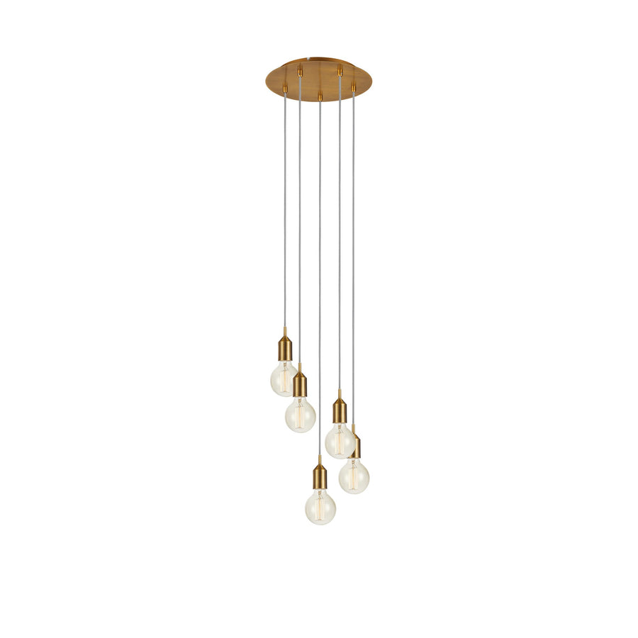 Suspension Bronx sur platine ronde