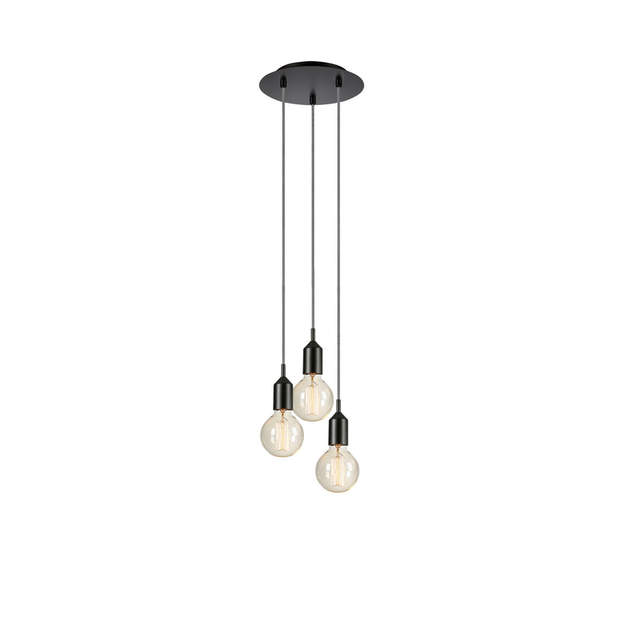 Suspension Bronx sur platine ronde