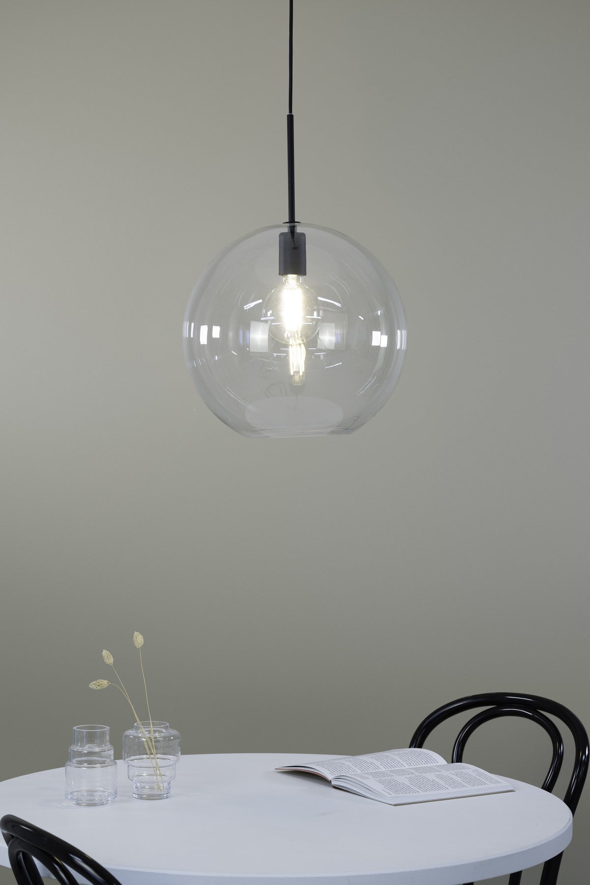 Suspension Patera en verre transparent