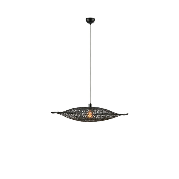 Suspension Kumo en bambou noir mat 92 cm