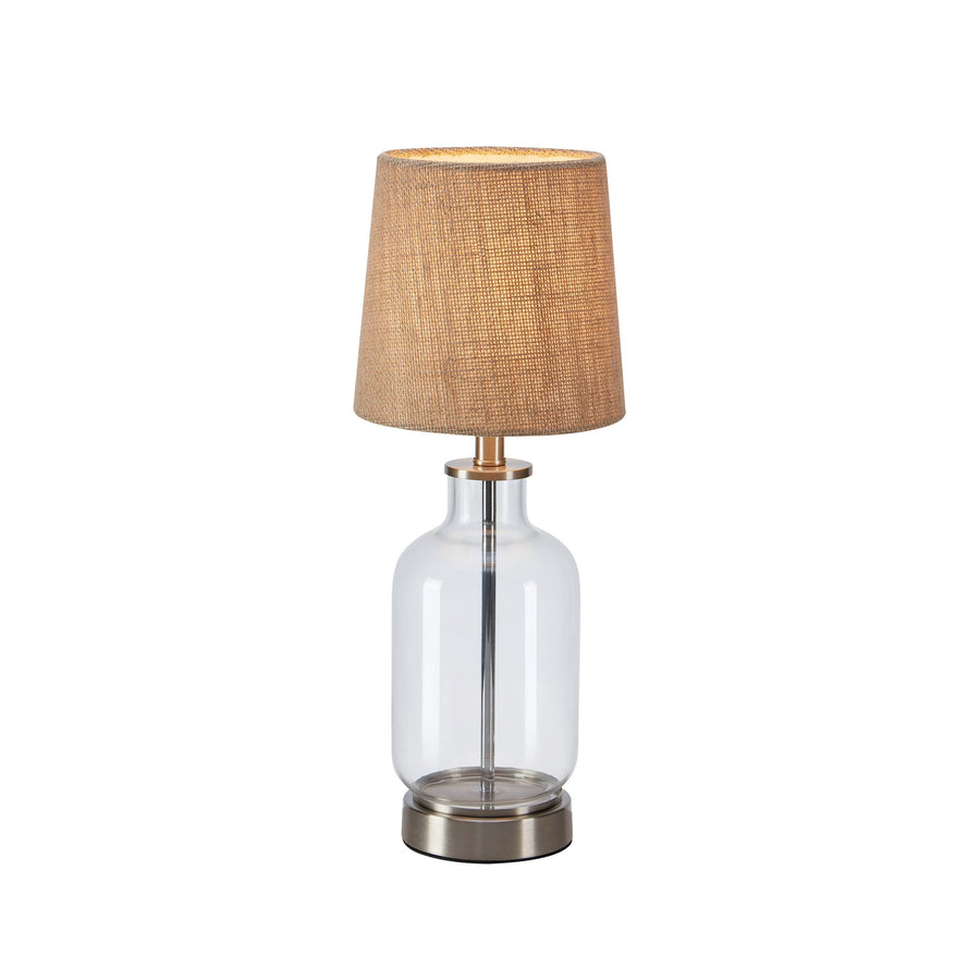 Lampe à poser Costero avec abat-jour en jute
