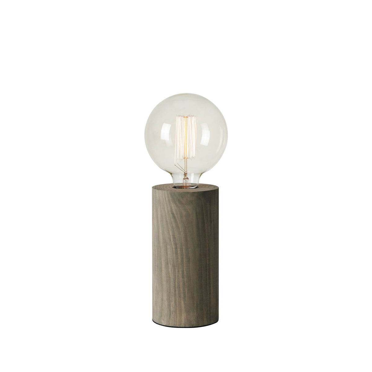 Lampe à poser Legna en bois teinté gris