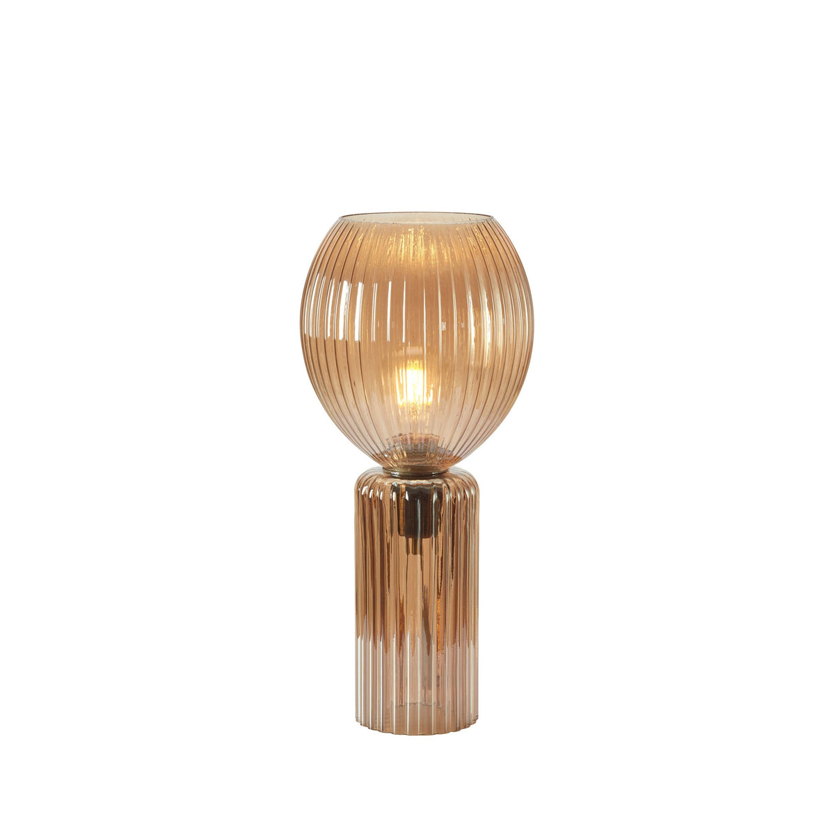 Lampe à poser Toulipa en verre ambré