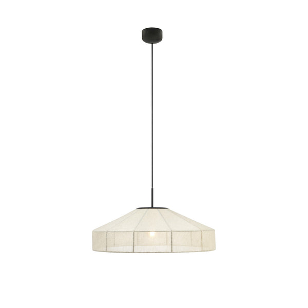 Suspension Alia en lin beige et noir
