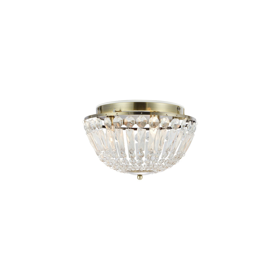 Plafonnier de salle de bain Estelle 3 lumières en cristal