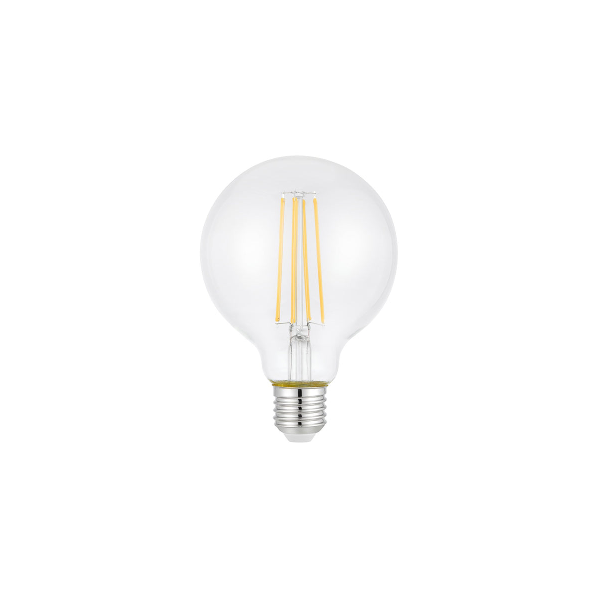 Ampoule LED E27 globe G95 6 W à variateur 3 positions verre transparent