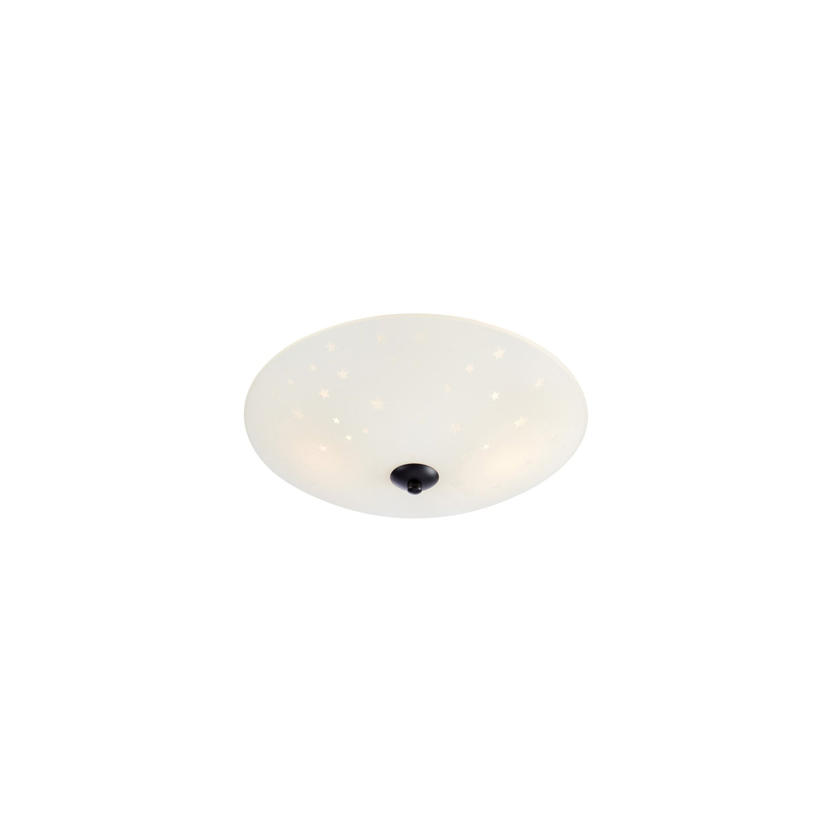 Plafonnier Zia 2 lumières en verre blanc