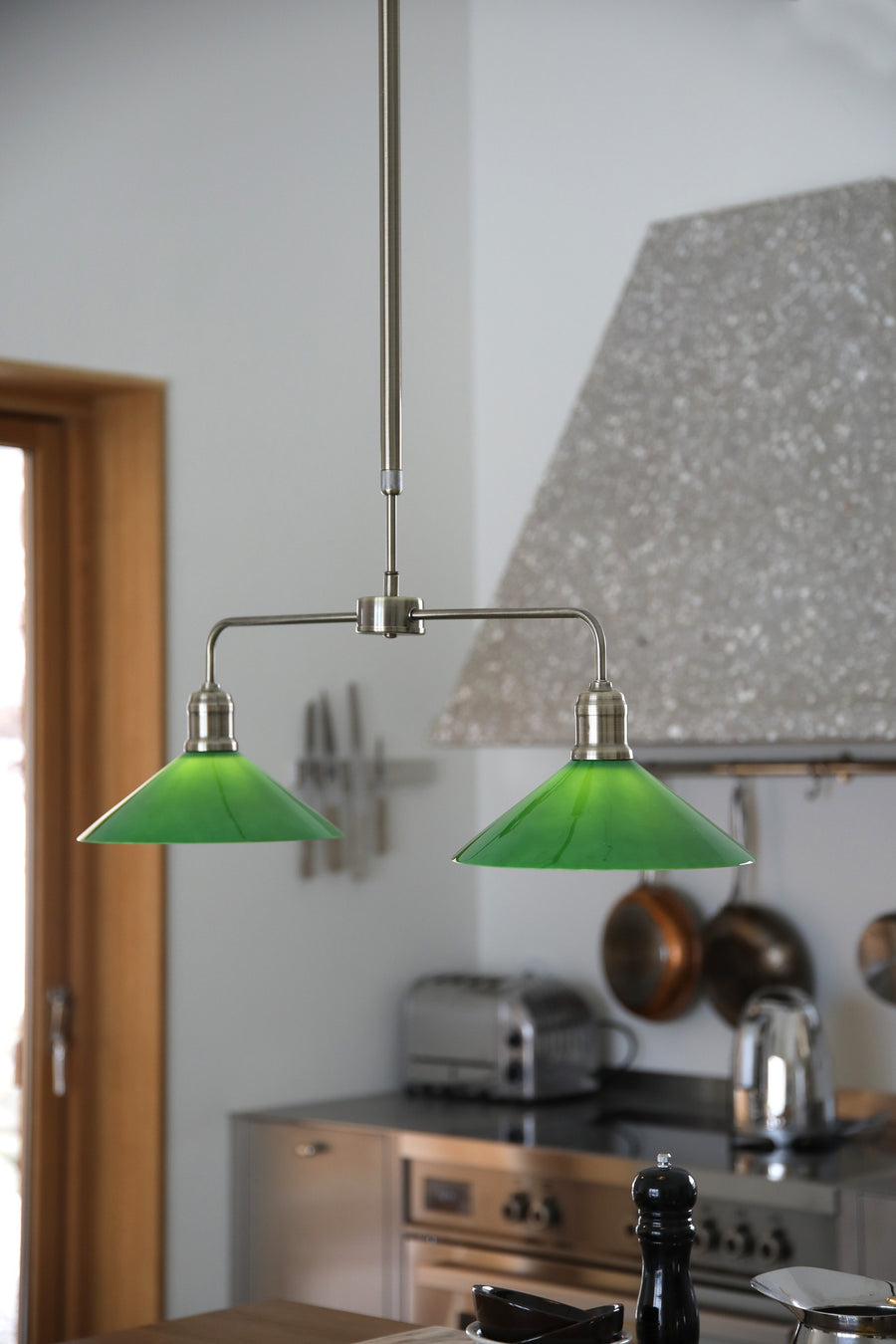 Suspension Vela 2 lumières en verre