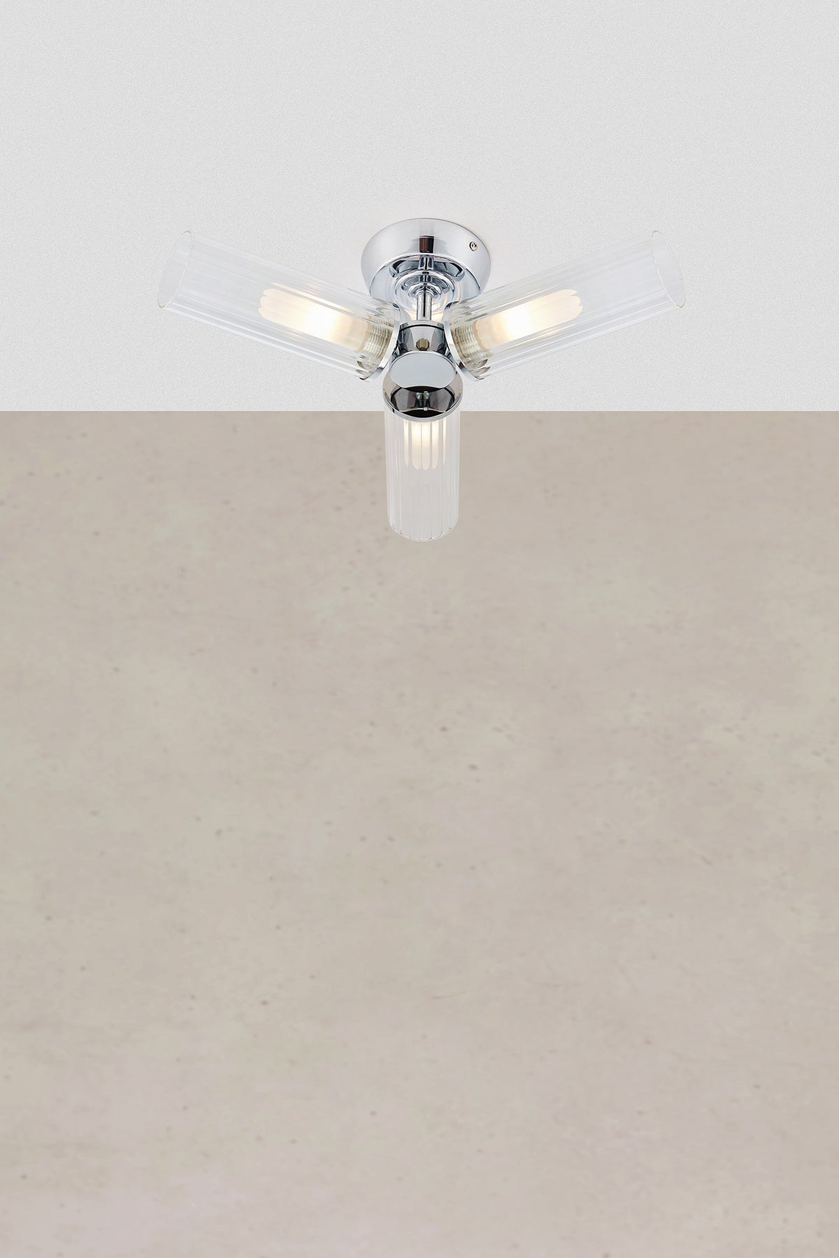 Plafonnier de salle de bain Rimini 3 lumières en verre