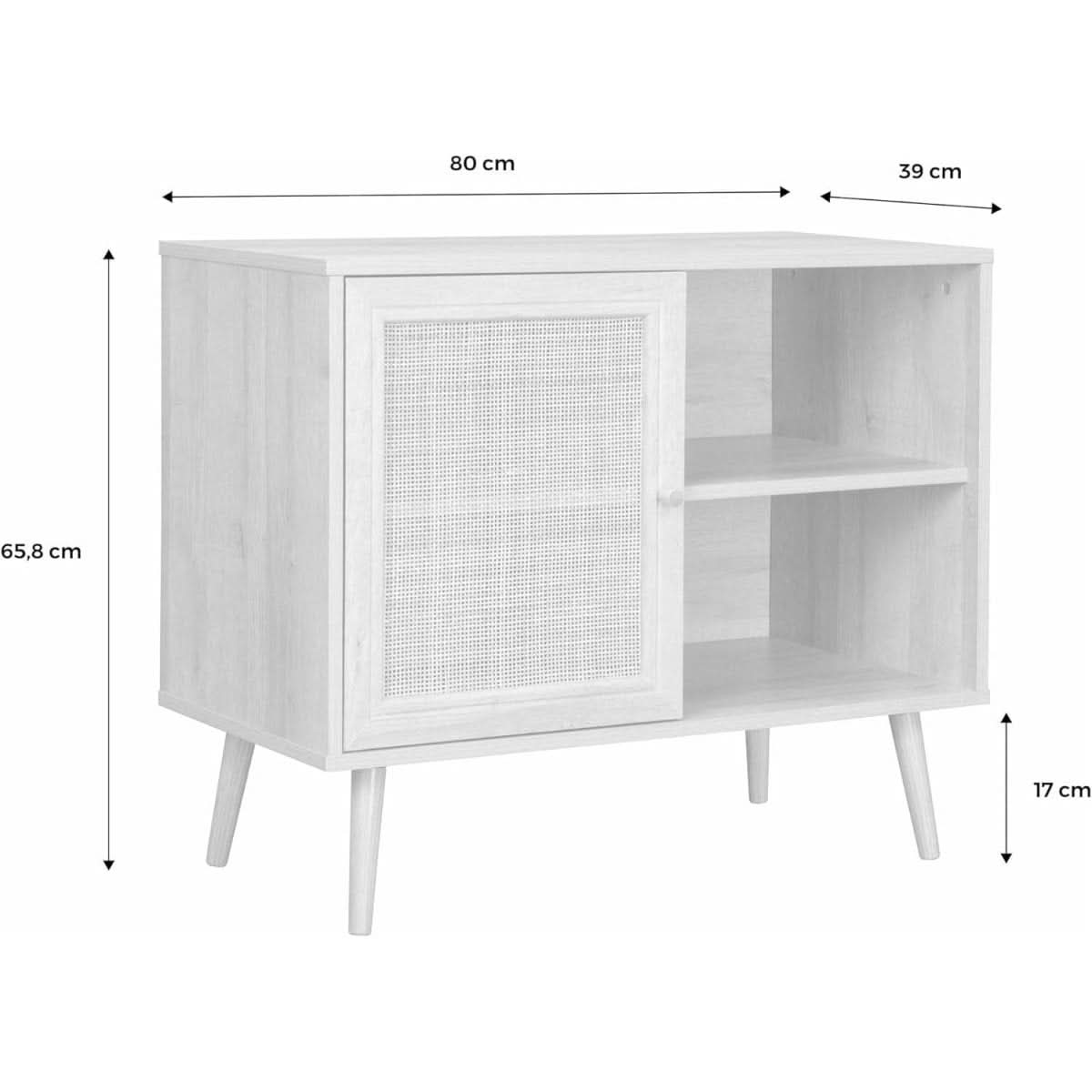 Meuble Rangement Cannage Vert | Plaid - Designix Meuble de Rangement
