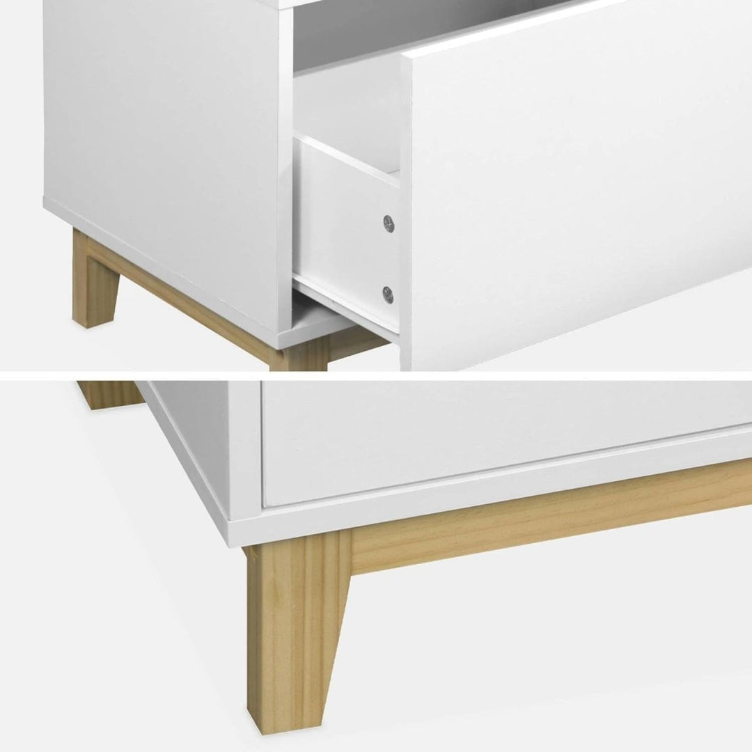 Meuble TV Blanc Scandinave | Nuit - Designix Meuble TV