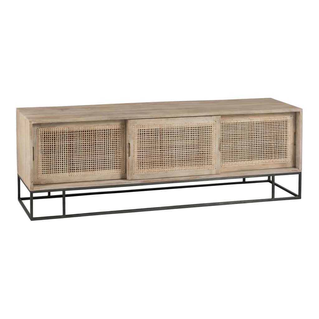 Meuble TV Rotin Bois Naturel - Designix