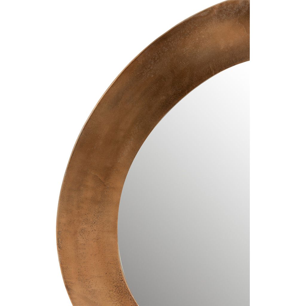 Miroir Aluminium Rond Marron - Designix